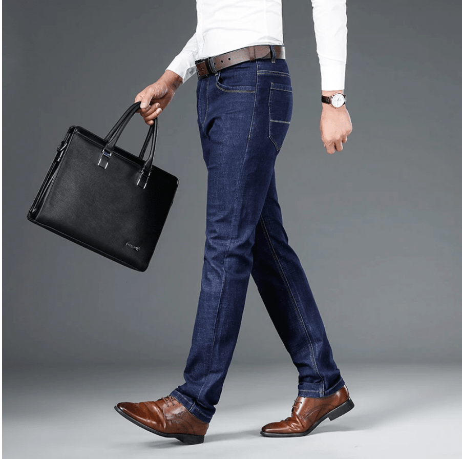 STRAIGHT REGULAR BLUE STRETCH DENIM TROUSERS (PACK OF 2)