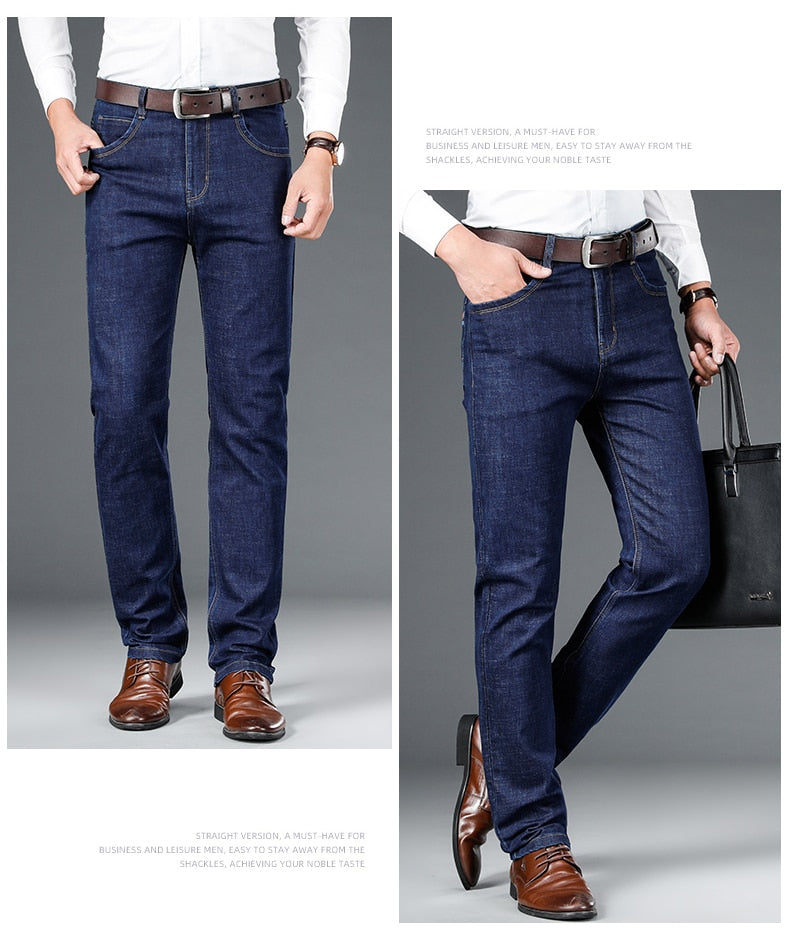 STRAIGHT REGULAR BLUE STRETCH DENIM TROUSERS (PACK OF 2)