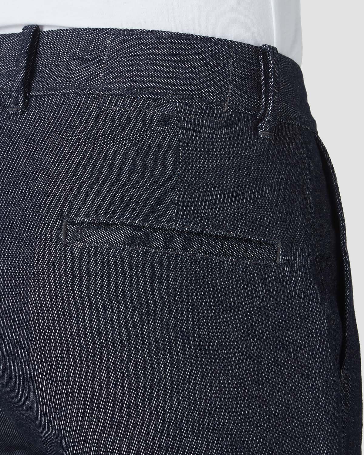 Indigo Drape // Pleated Denim Chinos
