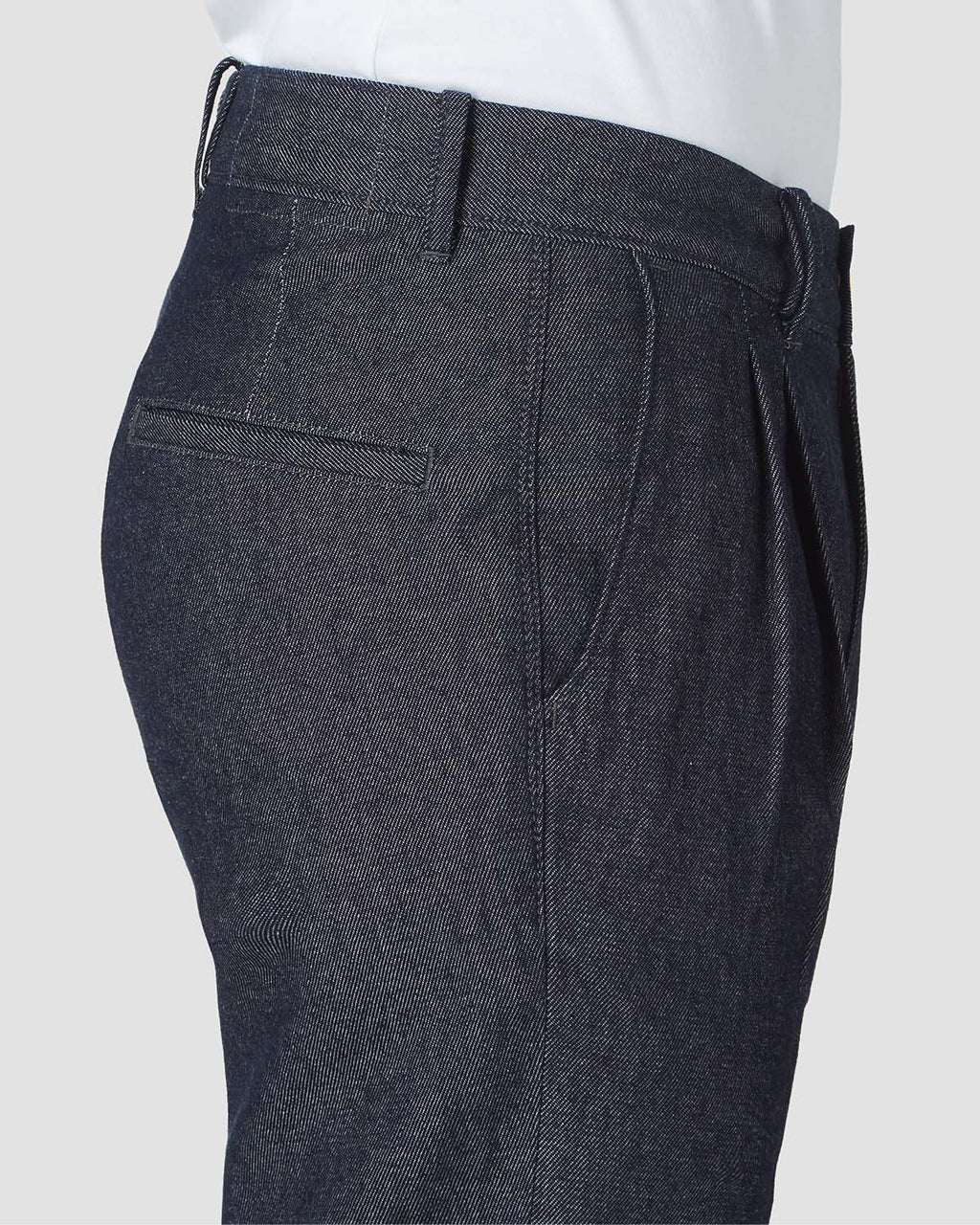 Indigo Drape // Pleated Denim Chinos